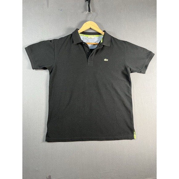 Lacoste Other - Lacoste Men's XL Cotton Polo Shirt Black Made In France